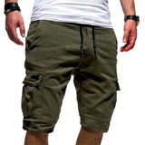 Komfortable Herren Cargo Shorts – Dunkelgrün