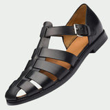 Mario | Premium Ledersandalen für Herren – Schwarz