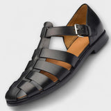 Lenja - Hochwertige Ledersandalen für Männer – Schwarz
