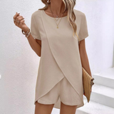 Ofiriya - Elegantes Sommer Outfit Kleid – Aprikose