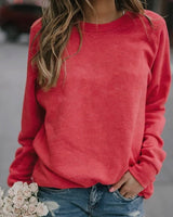 Eliza | Stilvolles, bequemes Sweatshirt mit Rundhalsausschnitt – Rot