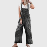 Yuna - Jumpsuit mit Vintage-Waschung – Raumgrau