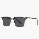 Männer Sonnenbrille mit eckiger Fassung und UV400 Schutz – Grau