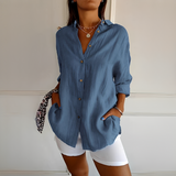 Shanelle - Stilvolle Sommerbluse für Damen – Blau