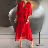 Elisabet - Damenkleid im luftigen Sommerstil – Rouge