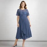 Floraine - Schickes Damenkleid – Dark Blue