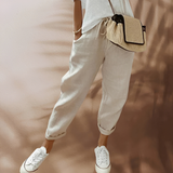 Johanna - Damen Sommerhosen, lässig und elegant – Beige