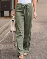 Sarah - Bequeme Hose mit weitem Schnitt – Grün