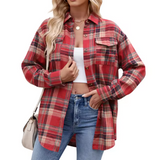 Harper – Kariertes Langarmhemd – Rot Schwarz