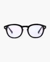 Jayden | Schwarzer Rahmen Runde Sonnenbrille für Männer – Lila