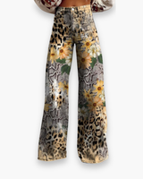 Damen Elegante Stoffhose | Vielseitig und Bequem – Leoparden