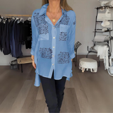Sofia | Oversized-Damen-Shirt – Blau