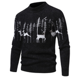 Premium - herrenpullover mit weihnachtsmotiv – Schwarz