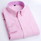 Edison - Premium-Langarmhemd mit Knopfleiste – Rosa