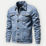 Victor – stylische Jeans-truckerjacke – Blau