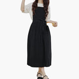 Schlichtes Dirndl kleid für Damen - Oktoberfest 2025 – Schwarz