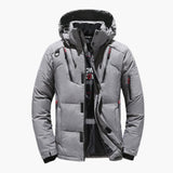 Gesteppt Daunenjacke für Herren – Grau