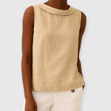 Wenna | Ärmelloses Top – Beige