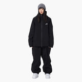Zweiteiliges Skianzug Set für Unisex – Schwarz