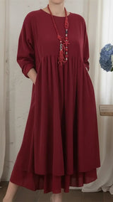 Loralya – Stilvolles, lässiges Maxikleid – Rot