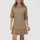 Xenia | Strick Kleid – Braun