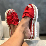 Solegenius - Orthopädische Sandalen mit Schleifendetail – Rot