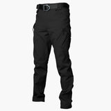 Herren Cargohose mit Stretchbund und Cargo-Taschen für Sommer – Schwarz