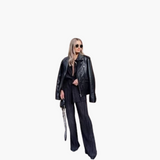 Eleganter Zweiteiler mit Plissee – Damen Sommer Outfit – Schwarz
