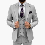 Herren Anzug dreiteilig mit Slim Fit für jede Saison – Grau