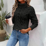Raven - Der Pullover aus gedrehtem Strick für Damen – Schwarz