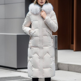 Daunenjacke Damen Lang Mit Kapuze | Gefüttert Und Elegant – Weiß
