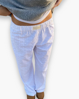 Damen Faule Hose | Niedrige Leibhöhe – Weiß