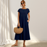 Annika | Elegantes Kleid – Dunkelblau