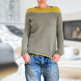 Alia | Damenpullover mit klassischem Rundhals – Gelb