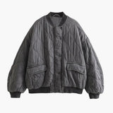 Loose-Fit Bomberjacke für Damen – Grau