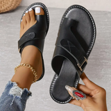 Stella | Konturiertes Fußbett Fußgewölbestütze Sandalen – Schwarz
