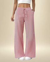 Mirayne - Fließende Wide-Leg-Hose – Bonbonrot