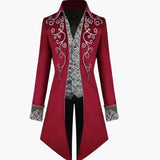 Gothic Frackjacke für Herren - Oktoberfest 2025 – Rot