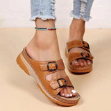 Orthoflex - Orthopädische Sandalen mit Doppel-Schnalle – Khaki