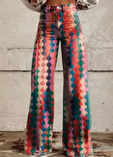 Anzhela - Weite Hose mit buntem Druck – Multicolor 5