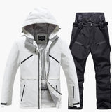 Zweiteiliges Ski Set für Unisex – Weiß / Schwarz