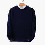 Feinstrick Pullover für Herren – Dunkelblau
