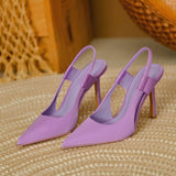 Jamie - Stilvolle Slingback-Sandalen für Damen – Lila