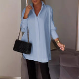 Zoe™ - Damen Revershemd – HELLBLAU
