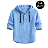 ANGELI | Luxus-Kapuzenshirt – Blau