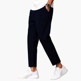 Herren Jogginghose mit geradem Bein und Seitentaschen – Marineblau