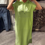 LORAVINE - Kapuzen Freizeitkleid – Grün