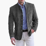 Knopfverschluss Jacke für Herren – Grau