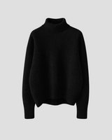 Irena | Pullover mit Rollkragen in klarer Silhouette – Schwarz