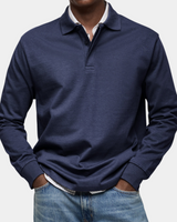Oliver - Langarm-Poloshirt – Marineblau